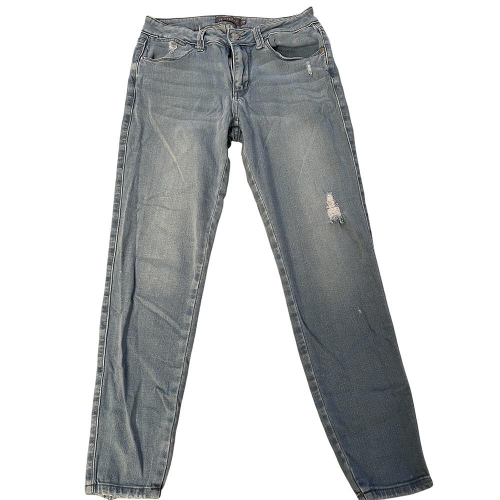 Just USA Womens Size 29 Distressed Light Wash Skinny Jeans Denim Blue‎ Pants